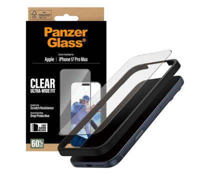 Szkło i folia ochronna PanzerGlass Ultra-Wide Fit EasyAligner do iPhone 17 Pro Max
